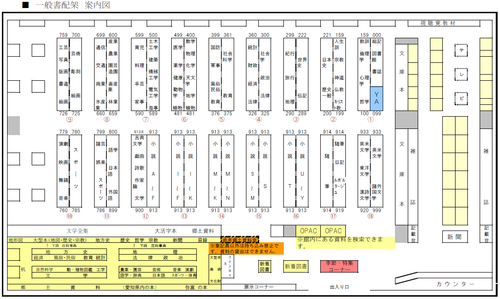 一般書配架　案内図